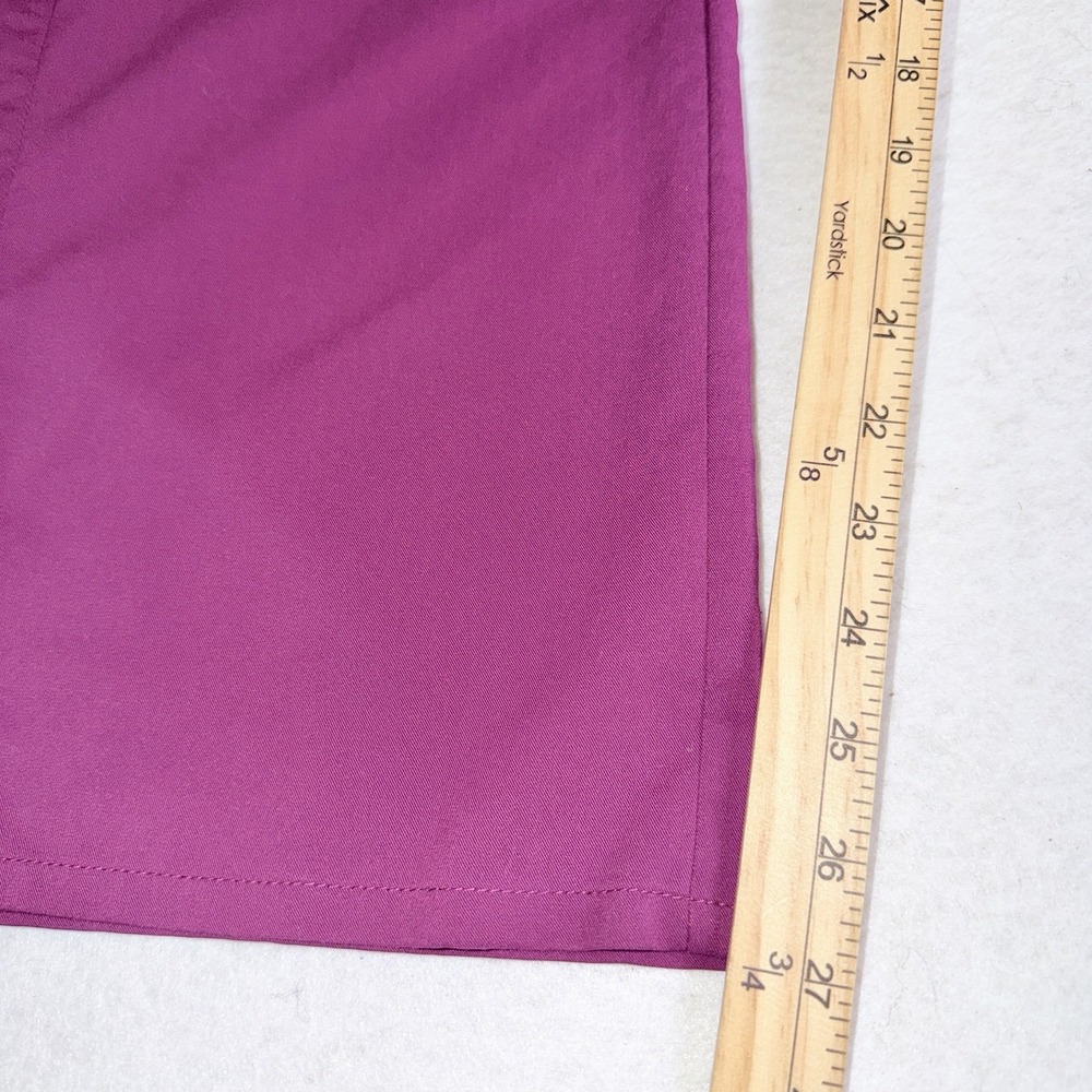 Cherokee Womens XL Petite Scrub Pants Wine Burgundy Cargo Straight Leg Stretch - Picture 6 of 13